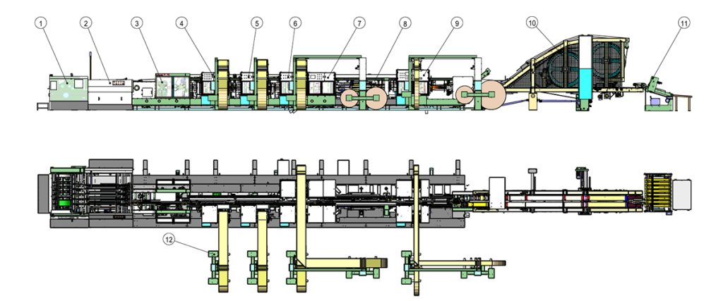 Valve paper bag bottomer machine