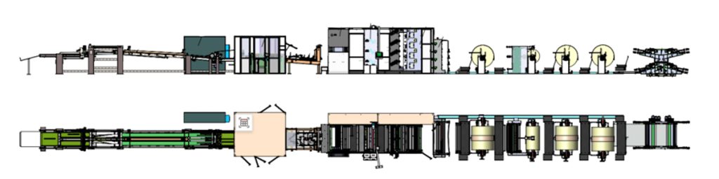 Inline printer used in the multi-wall paper bag production line